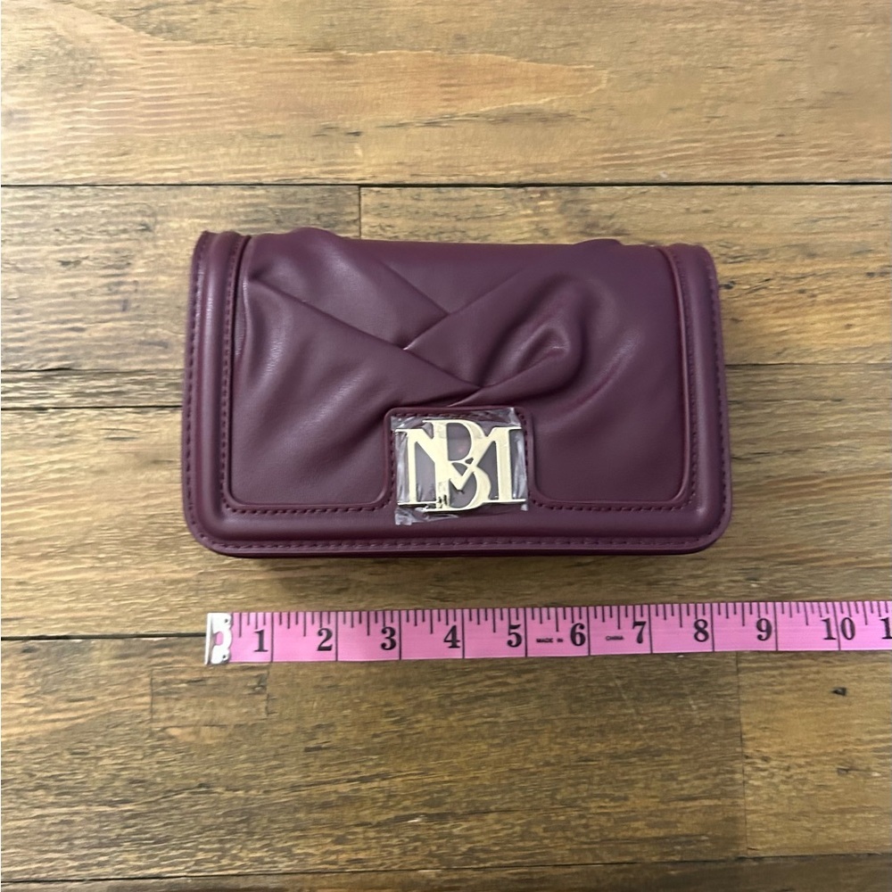 Badgley Mischka Collection Small Pleat
Crossbody Bag in Maroon - Picture 7 of 8